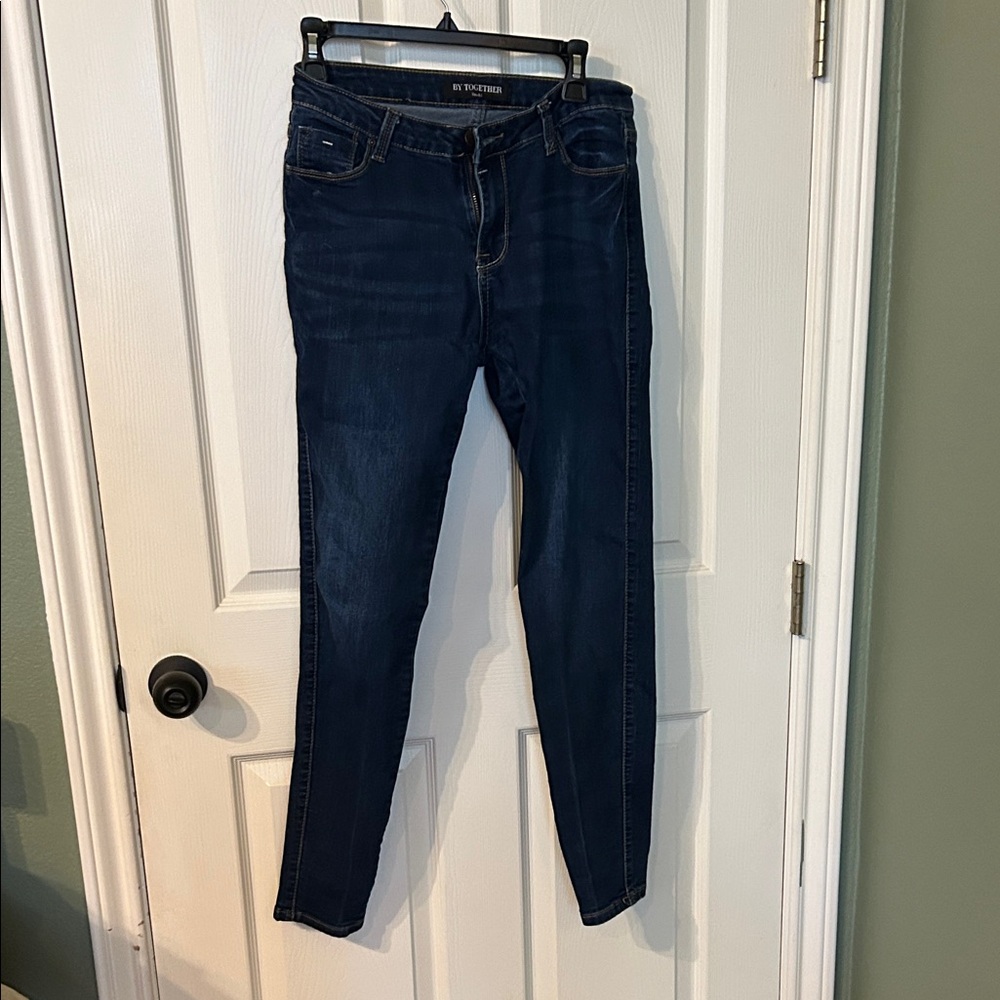 By Together Women's Dark Blue Skinny Jeans